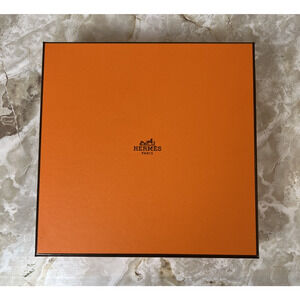Authentic HERMES PARIS Box 7.75" x 7.75" x 2.125" *Empty Box Only* Gift Box